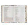 Navy Leaf Faux Leather Spiritual Growth Bible