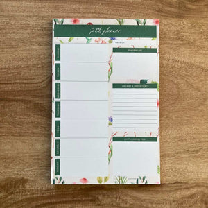 Faith Planner | Weekly Planner Notepad | GREEN