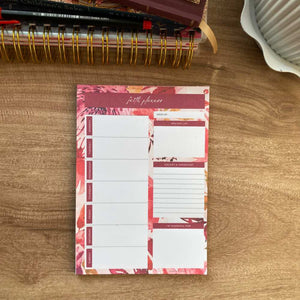 Faith Planner | Weekly Planner Notepad | RED