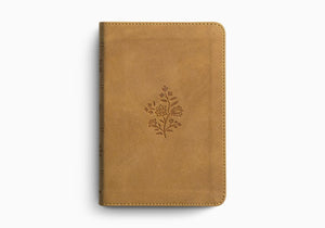 ESV Compact Bible TruTone®, Nubuck Caramel, Wildflower Design