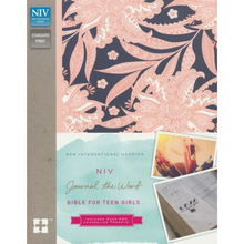 Load image into Gallery viewer, NIV Journal the Word Bible for Teen Girls Pink Floral, Hardcover
