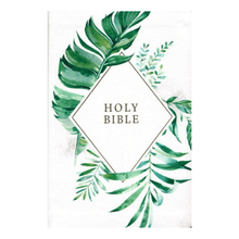 Load image into Gallery viewer, KJV On-the-Go Bible--Soft Leather-look, White Floral textured
