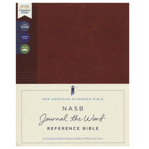 NASB Journal the Word Reference Bible, Comfort Print, 1995--soft leather-look over board, brown (red letter)