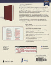 Load image into Gallery viewer, NASB Journal the Word Reference Bible, Comfort Print, 1995--soft leather-look over board, brown (red letter)
