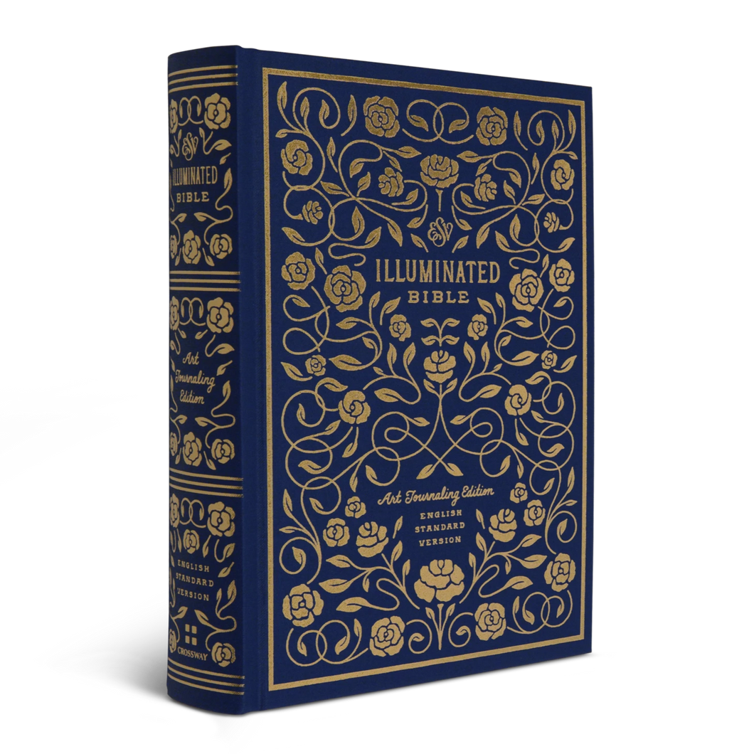 ESV Illuminated Bible, Art Journaling Edition Cloth over Board, Navy