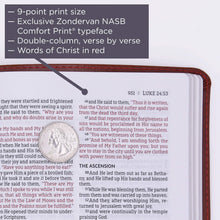 Load image into Gallery viewer, NASB, Thinline Bible, Cloth over Board, Gray, Red Letter, 1995 Text, Comfort Print
