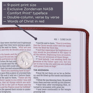 NASB, Thinline Bible, Cloth over Board, Gray, Red Letter, 1995 Text, Comfort Print