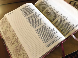 NIV, Artisan Collection Bible, Cloth over Board, Pink Floral, Red Letter, Comfort Print