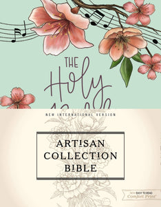 NIV, Artisan Collection Bible, Cloth over Board, Teal Floral, Designed Edges under Gilding, Red Letter, Comfort Print