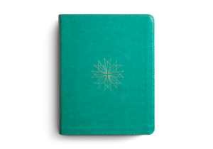 ESV Single Column Journaling Bible TruTone®, Teal, Resplendent Cross Design
