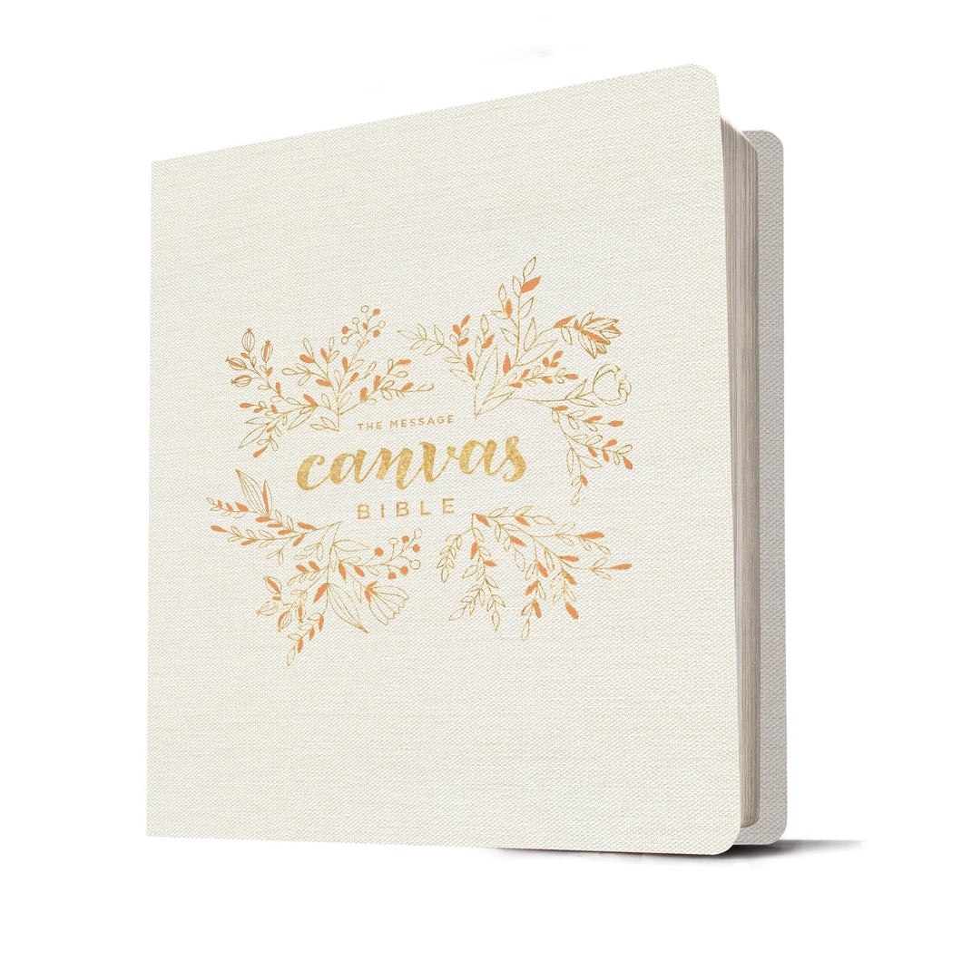 The Message Canvas Bible (Canvas-Look, Gold Leaf): Coloring and Journaling the Story of God Imitation Leather