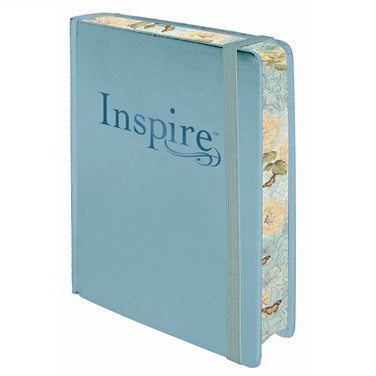 Inspire Bible Large Print NLT Leatherlike Hardcover, Tranquil Blue