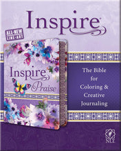 Load image into Gallery viewer, Inspire PRAISE NLT Bible LeatherLike, Purple Garden
