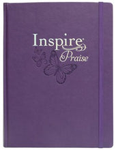 Load image into Gallery viewer, Inspire PRAISE Bible Large Print NLT LeatherLike Hardcover, Purple
