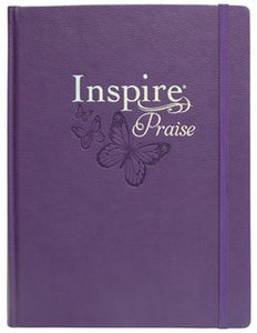 Inspire PRAISE Bible Large Print NLT LeatherLike Hardcover, Purple