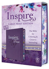 Load image into Gallery viewer, Inspire PRAISE Bible Large Print NLT LeatherLike Hardcover, Purple
