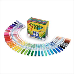 40 Count Washable Markers, Broad Line