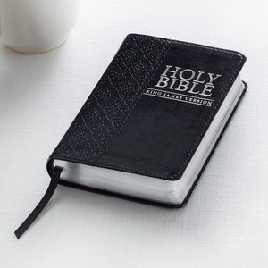 Black Faux Leather King James Version Pocket Bible - KJV013