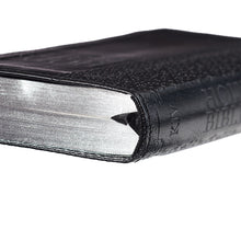 Load image into Gallery viewer, Black Faux Leather King James Version Pocket Bible - KJV013
