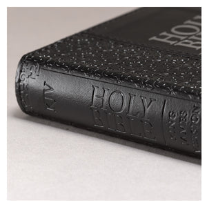 Black Faux Leather King James Version Pocket Bible - KJV013