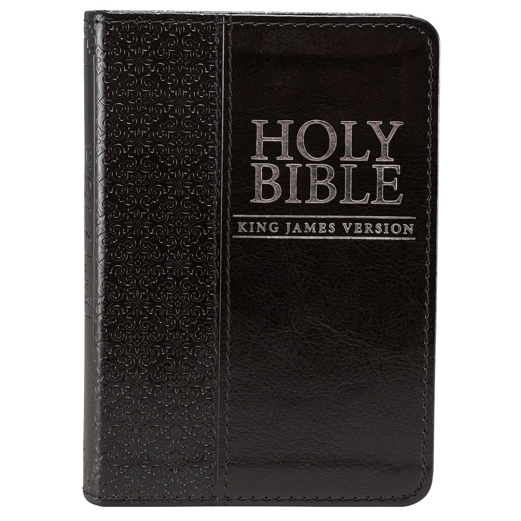 Black Faux Leather King James Version Pocket Bible - KJV013