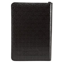 Load image into Gallery viewer, Black Faux Leather Zippered Pocket Bible KJV - KJV015
