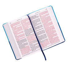 Load image into Gallery viewer, Blue Two-tone Faux Leather Giant Print King James Version Bible - KJV036
