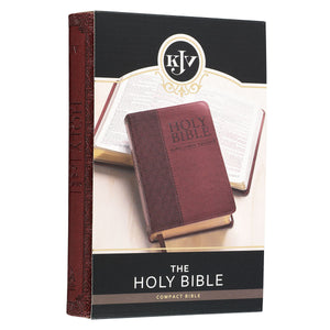 Brown Faux Leather Compact King James Version Bible - KJV005