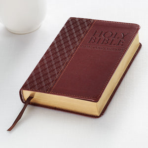 Brown Faux Leather Compact King James Version Bible - KJV005