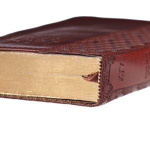 Brown Faux Leather Compact King James Version Bible - KJV005