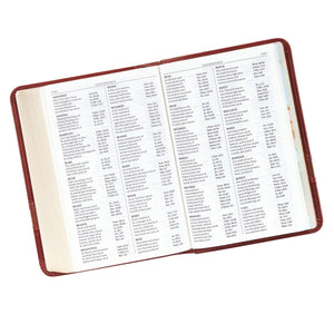 Brown Faux Leather Large Print Compact King James Version Bible - KJV034