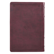 Load image into Gallery viewer, Burgundy Faux Leather Large Print Thinline KJV Bible with Thumb Index KJV133
