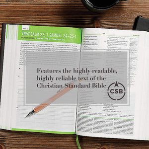 CSB Disciple's Study Bible--soft leather-look, navy blue/mist