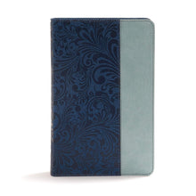 Load image into Gallery viewer, CSB Disciple&#39;s Study Bible--soft leather-look, navy blue/mist
