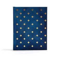 Load image into Gallery viewer, CSB Notetaking Bible, Navy/Cross Cloth-Over-Board
