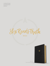 Load image into Gallery viewer, CSB She Reads Truth Bible, Black LeatherTouch

