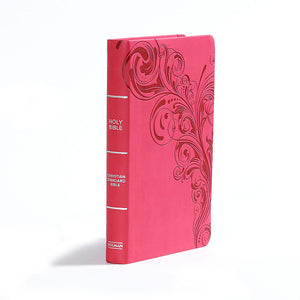 CSB Ultrathin Reference Bible, Pink LeatherTouch