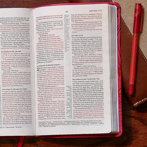 CSB Ultrathin Reference Bible, Pink LeatherTouch