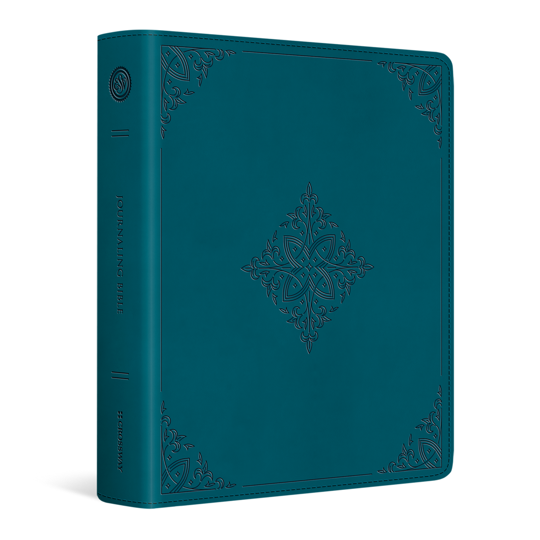 ESV Journaling Bible TruTone, Deep Teal, Fleur-de-lis Design