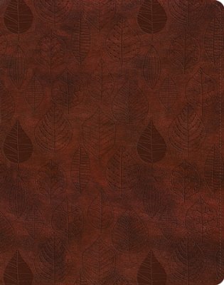 ESV Single Column Journaling Bible TruTone®, Chestnut, Leaves Design