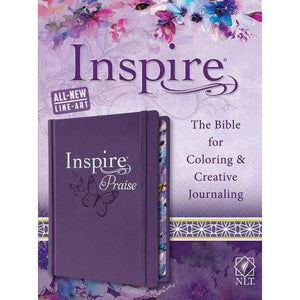Inspire PRAISE Bible NLT Leatherlike Hardcover, Purple