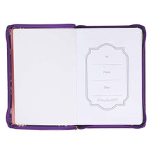 Load image into Gallery viewer, I Know the Plans Purple Faux Leather Classic Journal with Zipped Closure - Jeremiah 29:11
