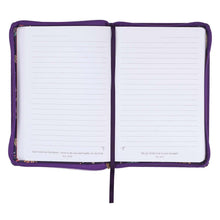 Load image into Gallery viewer, I Know the Plans Purple Faux Leather Classic Journal with Zipped Closure - Jeremiah 29:11
