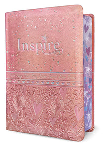 Inspire Bible for Girls NLT Leatherlike, Pink