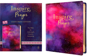 Inspire PRAYER Bible Giant Print NLT LeatherLike, Purple