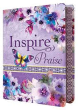 Load image into Gallery viewer, Inspire PRAISE NLT Bible LeatherLike, Purple Garden
