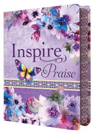 Inspire PRAISE NLT Bible LeatherLike, Purple Garden