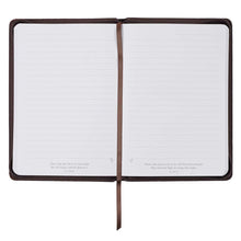 Load image into Gallery viewer, Blessed Man Brown Faux Leather Classic Journal with Zipped Closure - Jeremiah 17:7
