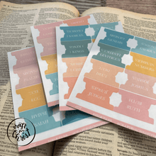 Load image into Gallery viewer, Bible Tabs - Craft for Christ - Joy - Pealable sticker for Journaling Medium and Small Bibles
