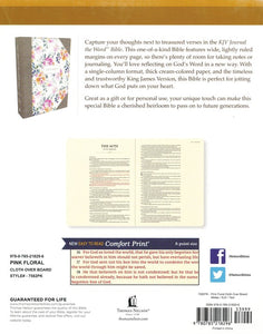 KJV Comfort Print Journal the Word Bible, Cloth over Board, Pink Floral